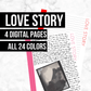 Love Story: Printable Genealogy Forms (Digital Download)