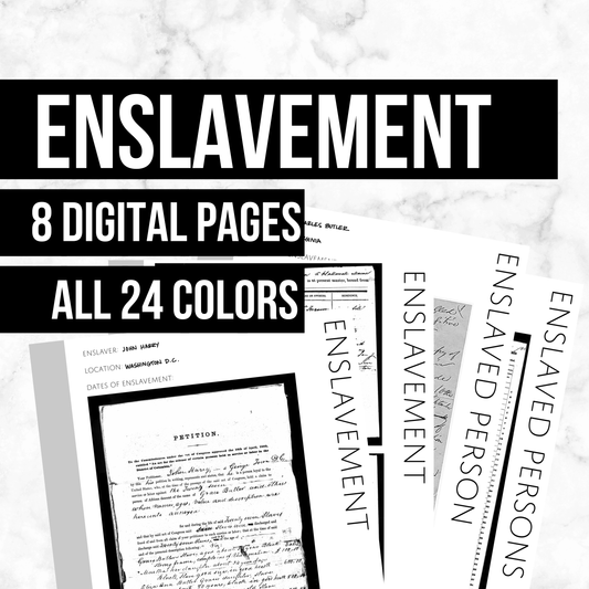 Enslavement Bundle: Printable Genealogy Form (Digital Download)