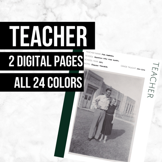 Teacher Page: Printable Genealogy Form (Digital Download)