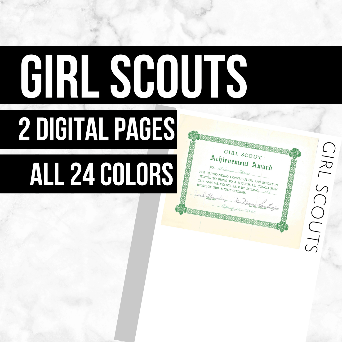 Girl Scouts: Printable Genealogy Form (Digital Download)
