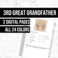 3rd Great-Grandfather: Printable Genealogy Page (Digital Download)