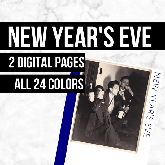 New Year's Eve: Printable Genealogy Form (Digital Download)