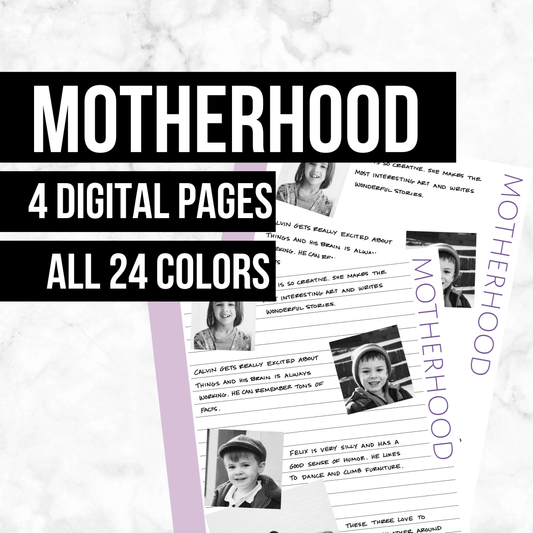 Motherhood Pages: Printable Genealogy Form (Digital Download)