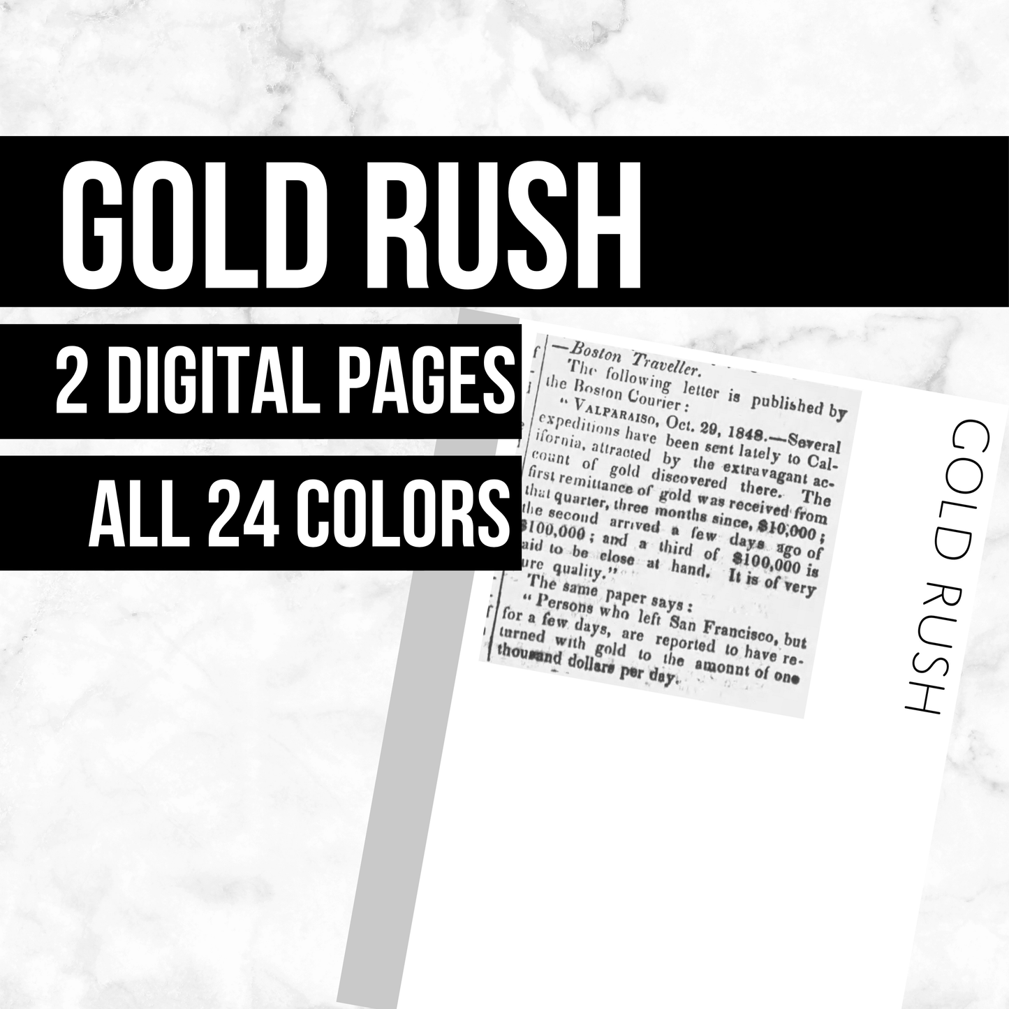 Gold Rush: Printable Genealogy Form (Digital Download)