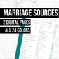 Marriage Sources Checklist: Printable Genealogy Form (Digital Download)