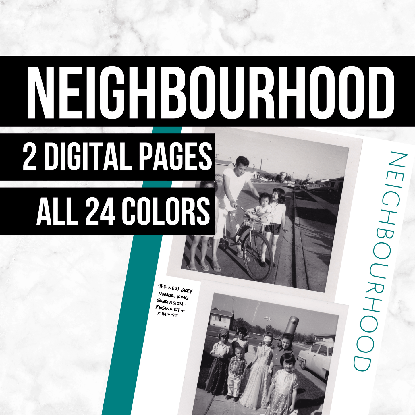 Neighbourhood Page: Printable Genealogy Form (Digital Download)