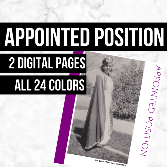 Appointed Position: Printable Genealogy Form (Digital Download)