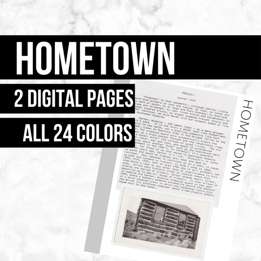 Hometown: Printable Genealogy Page (Digital Download)