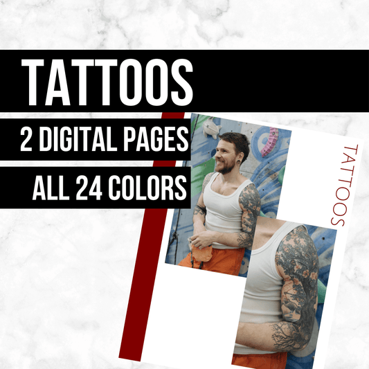 Tattoos Page: Printable Genealogy Form (Digital Download)