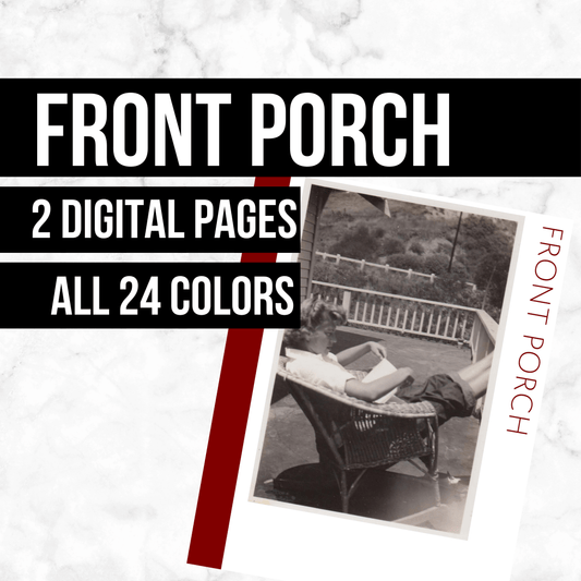 Front Porch Page: Printable Genealogy Form (Digital Download)