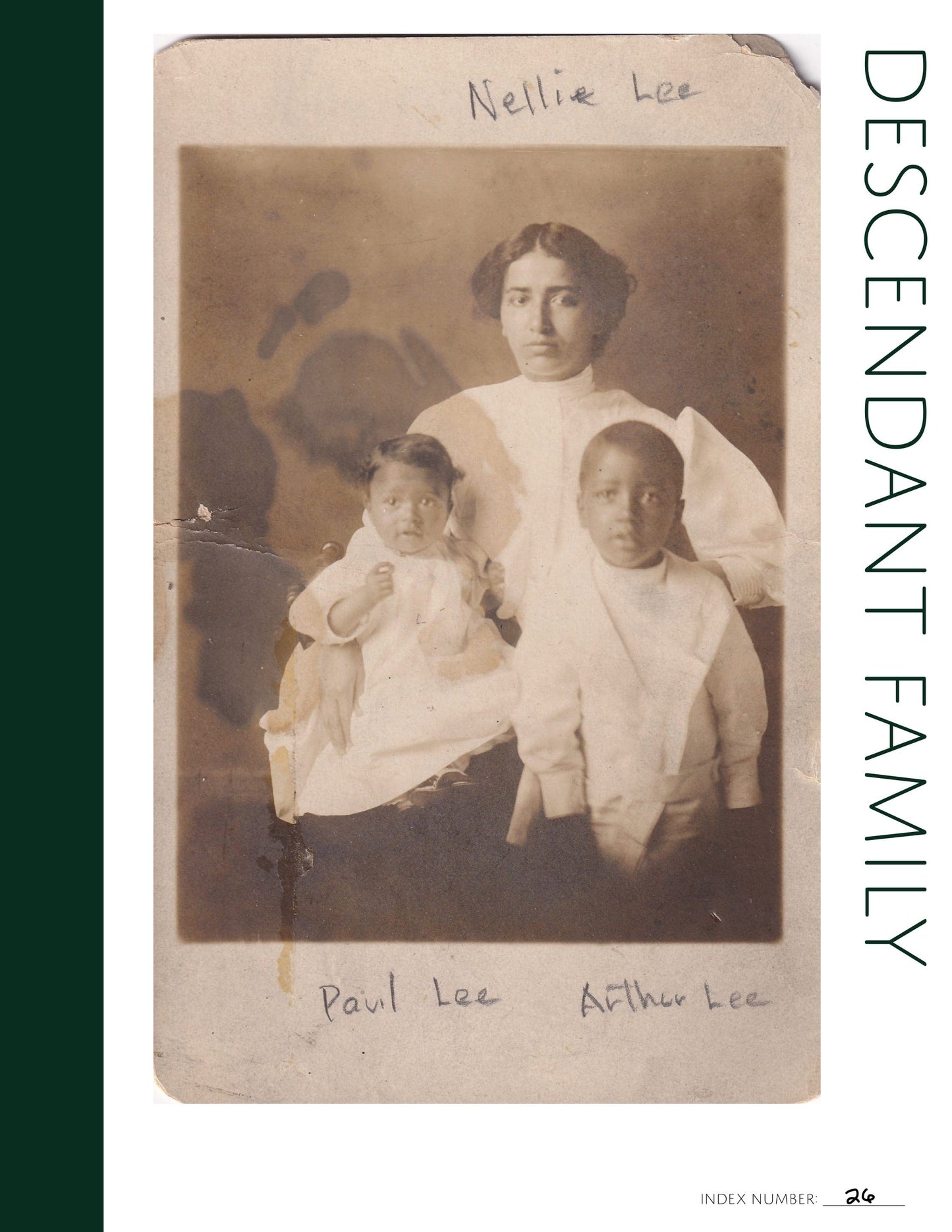 Descendant Family Blank: Printable Genealogy Page (Digital Download)