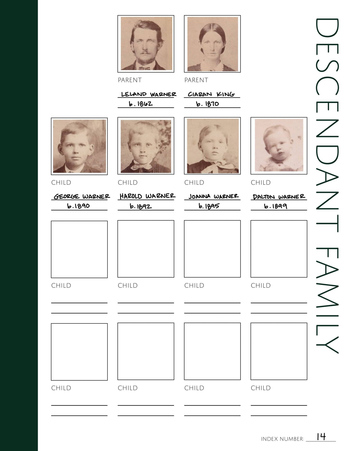 Table of Contents Page: Printable Genealogy Form (Digital Download) – Family  Tree Notebooks