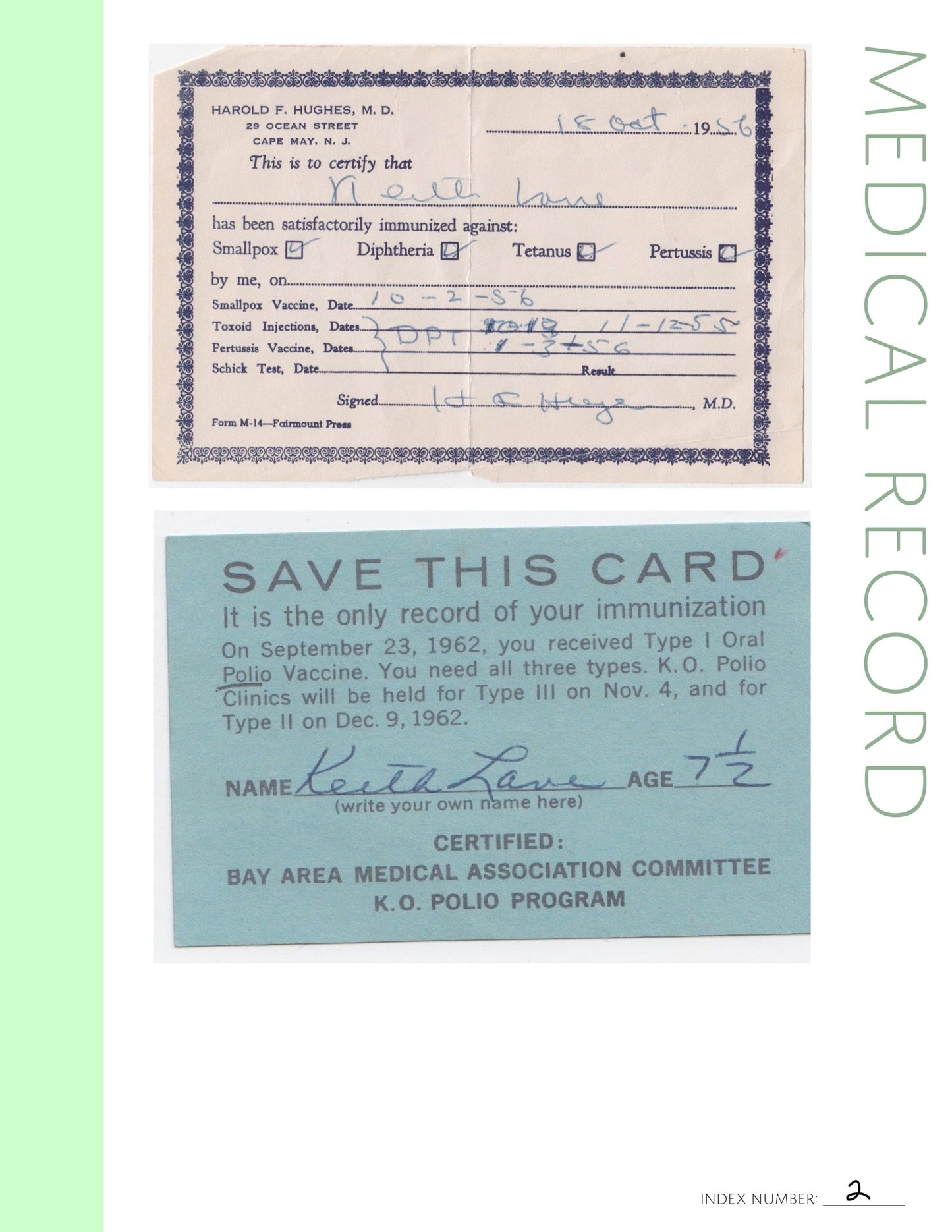 Medical Record Page: Printable Genealogy Form (Digital Download)