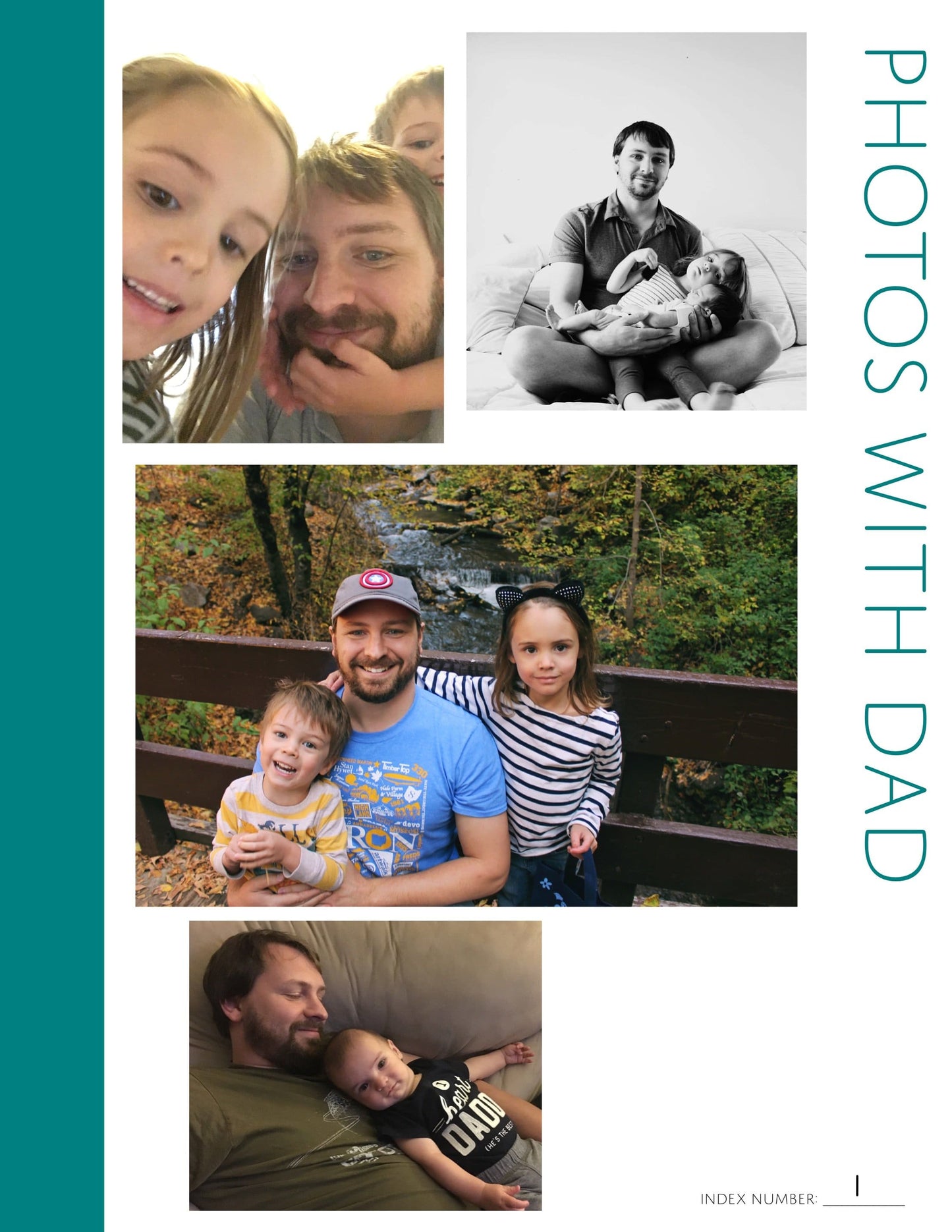 Photos with Dad: Printable Genealogy Form (Digital Download)