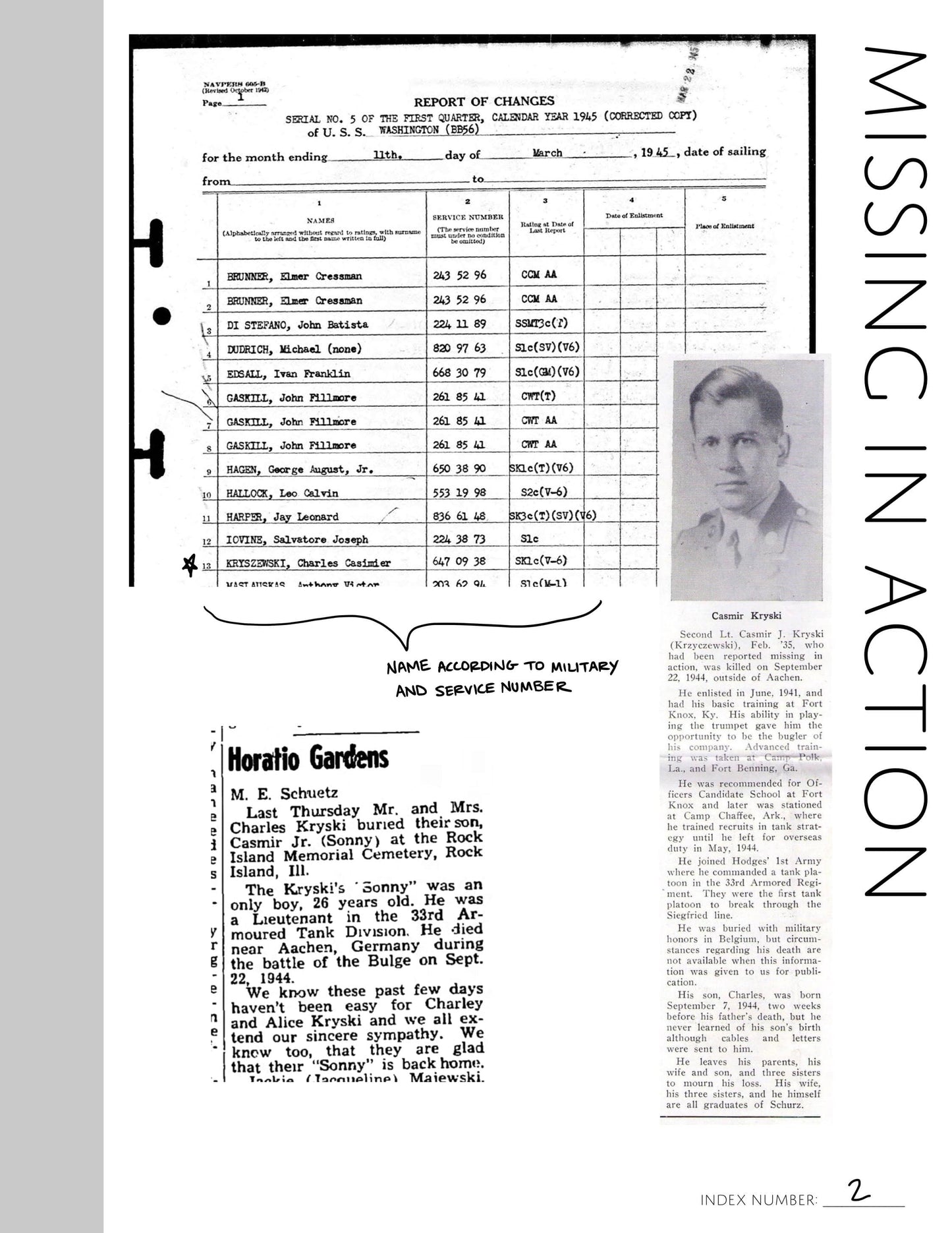 Missing in Action: Printable Genealogy Form (Digital Download)