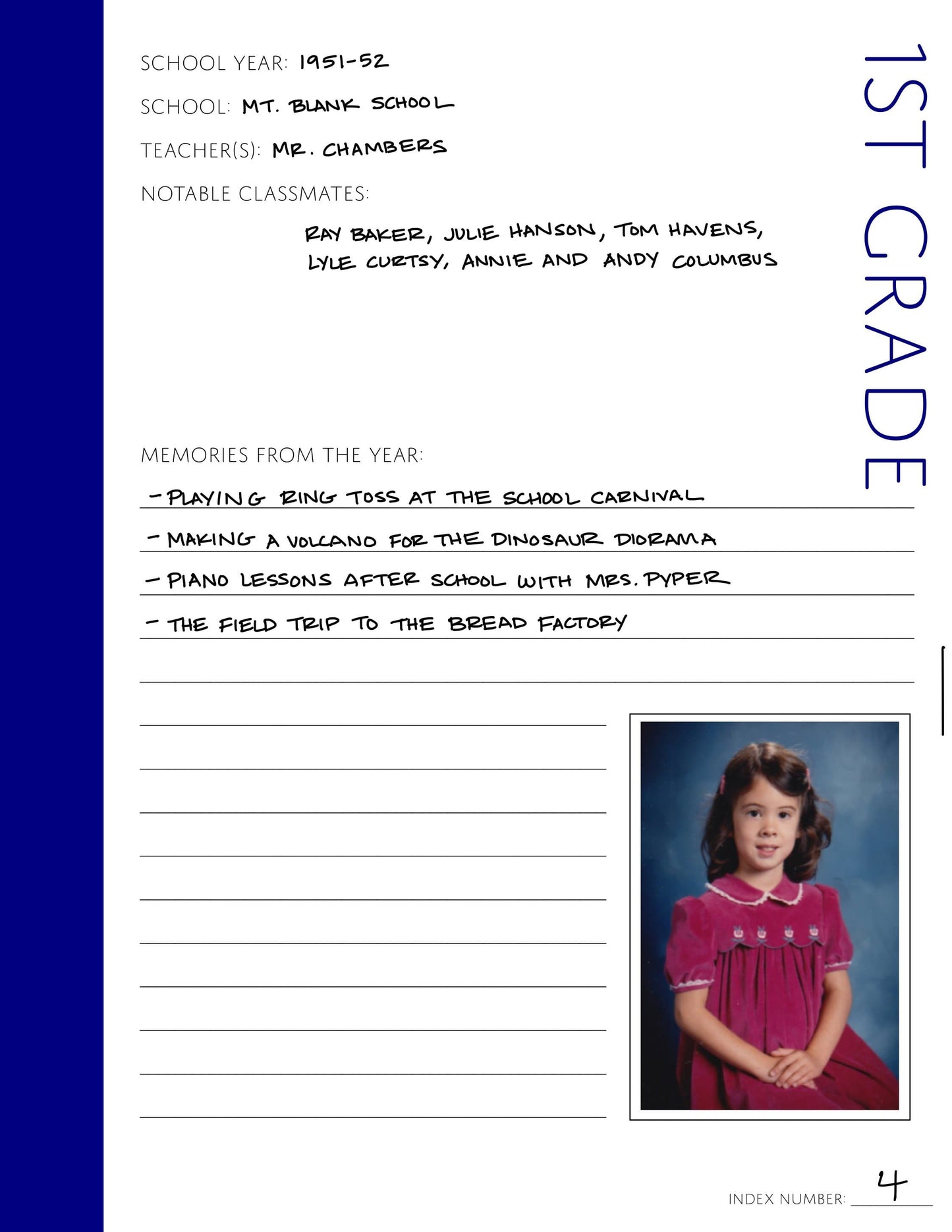 1st Grade: Printable Genealogy Form (Digital Download)