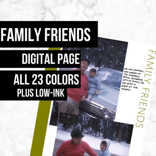 Family Friends Page: Printable Genealogy Form (Digital Download) - Family Tree Notebooks