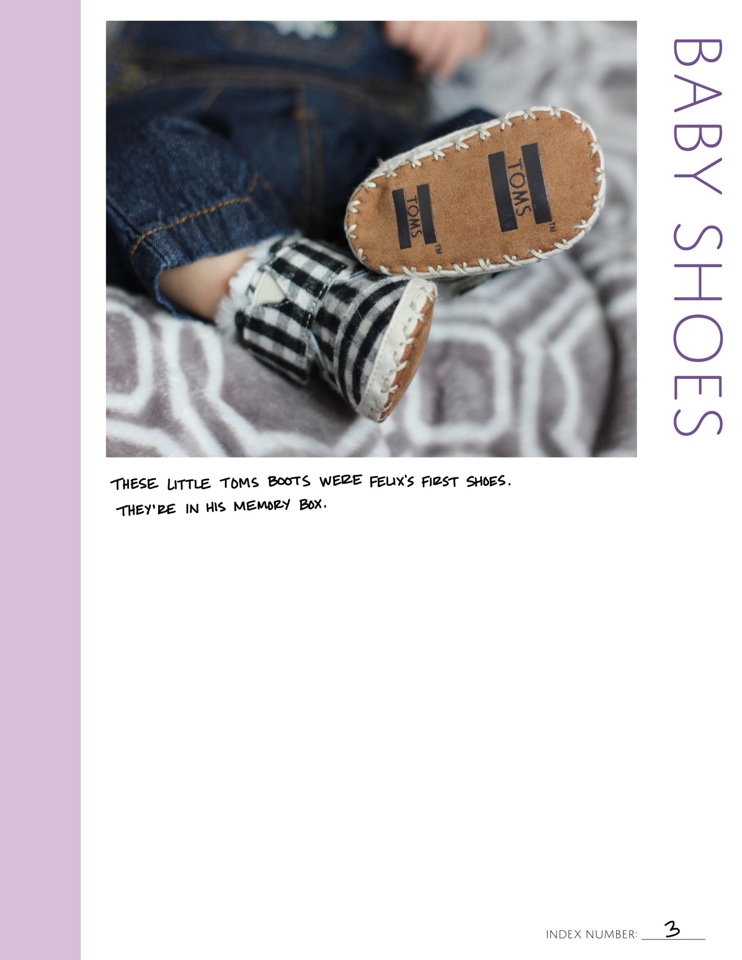 Baby Shoes: Printable Genealogy Form (Digital Download)