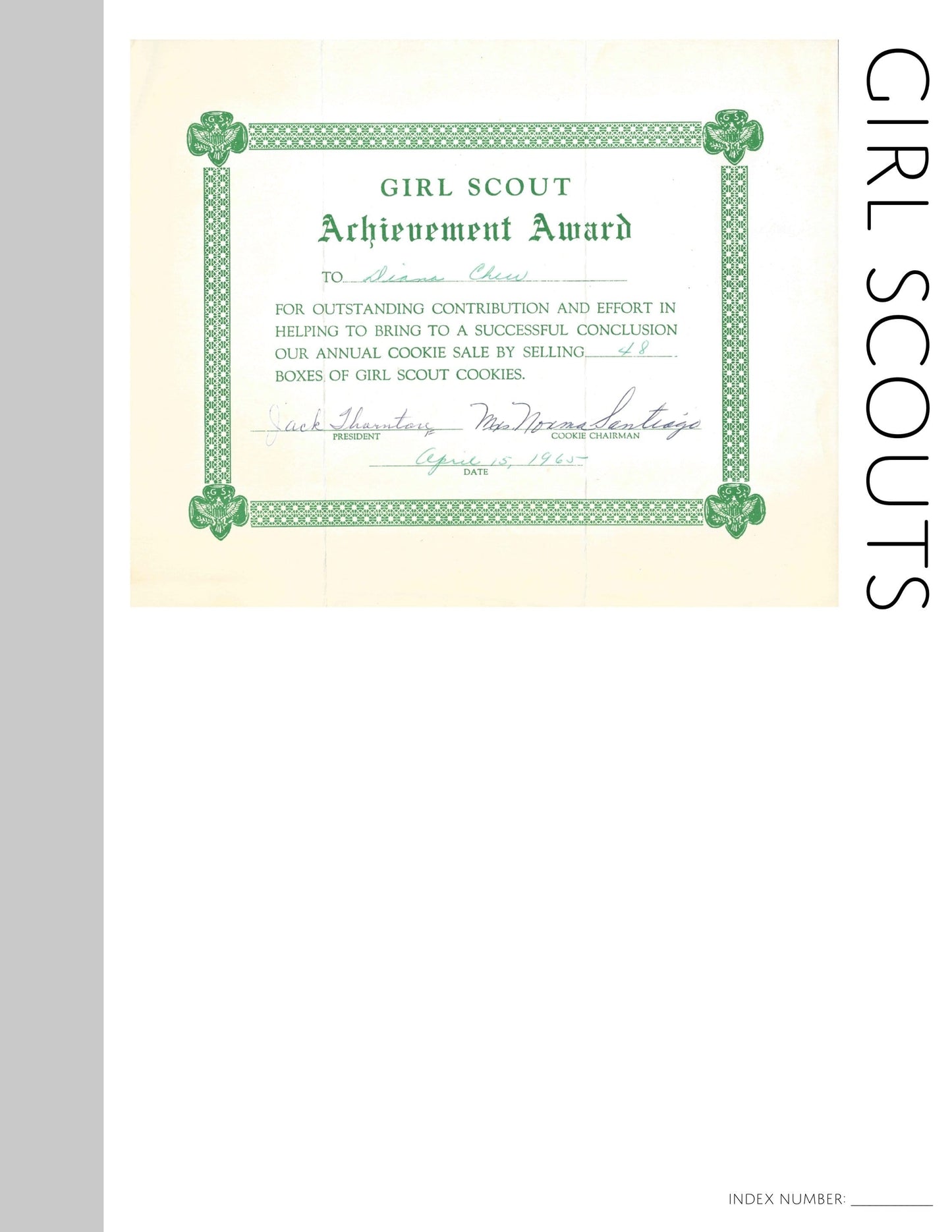 Girl Scouts: Printable Genealogy Form (Digital Download)