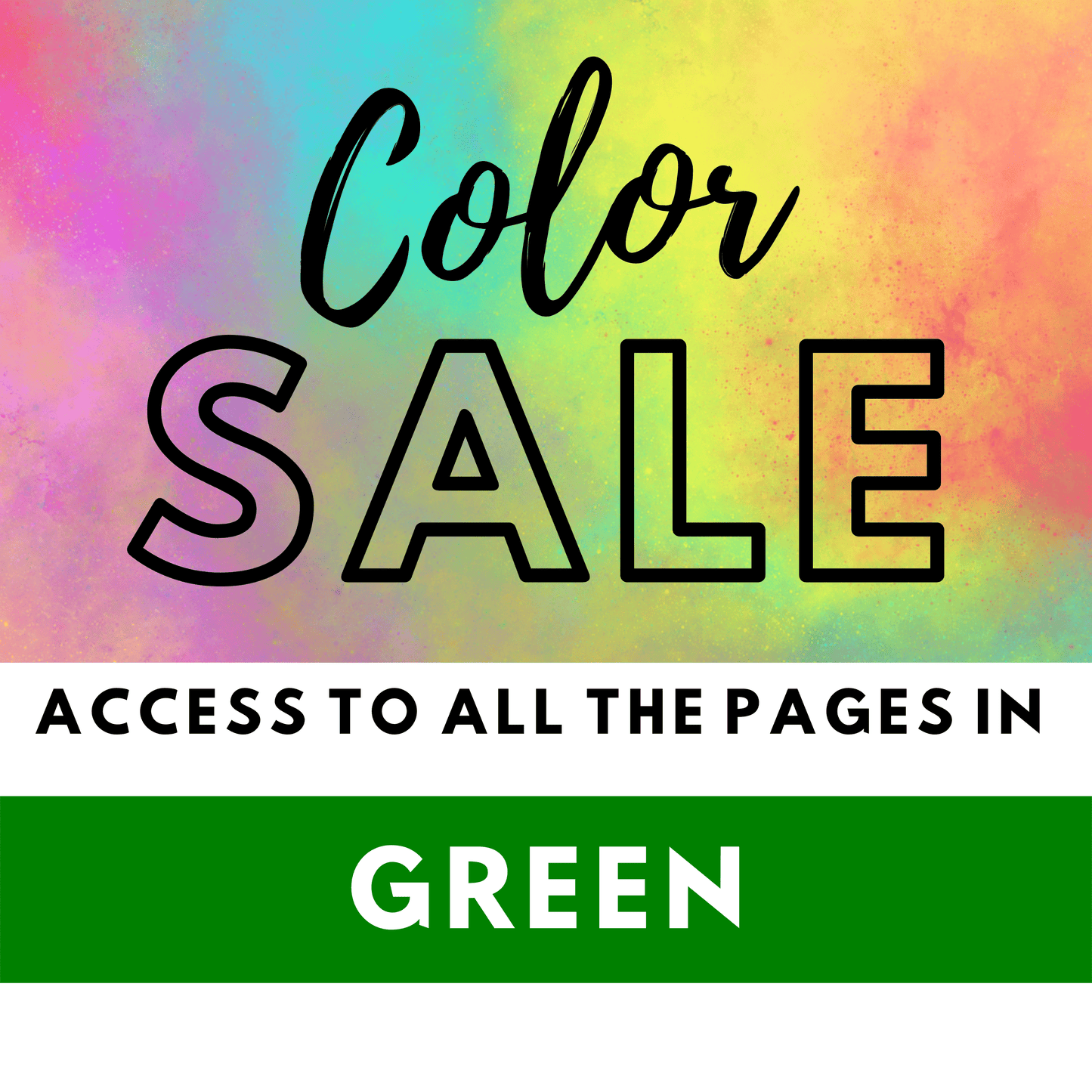 Color Sale: All the Green Pages