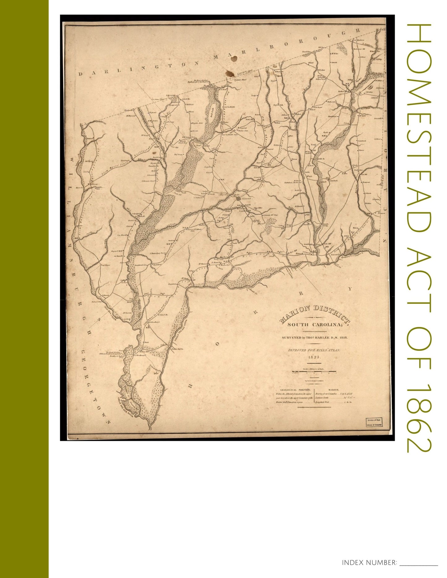 Homestead Act of 1862: Printable Genealogy Form (Digital Download)
