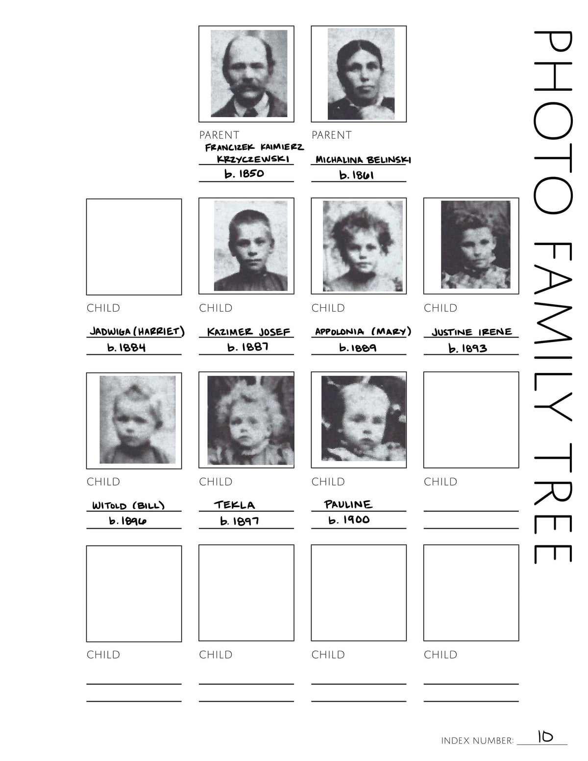 Photo Family Tree Bundle: Printable Ancestry Form for Genealogy (Digit - Family  Tree Notebooks