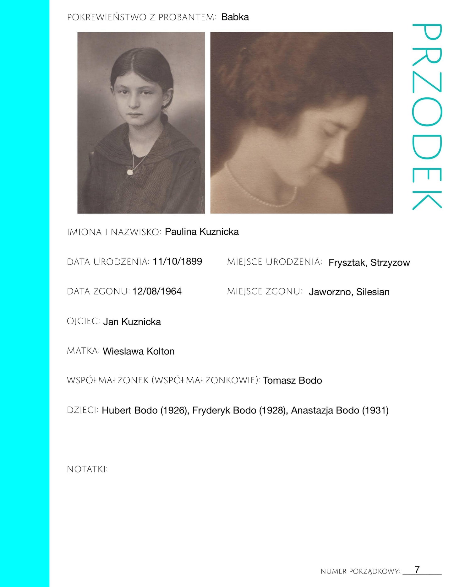 Deluxe Genealogy Pages in Polish /// 200-Page Family History Bundle - Aqua (Digital Download)