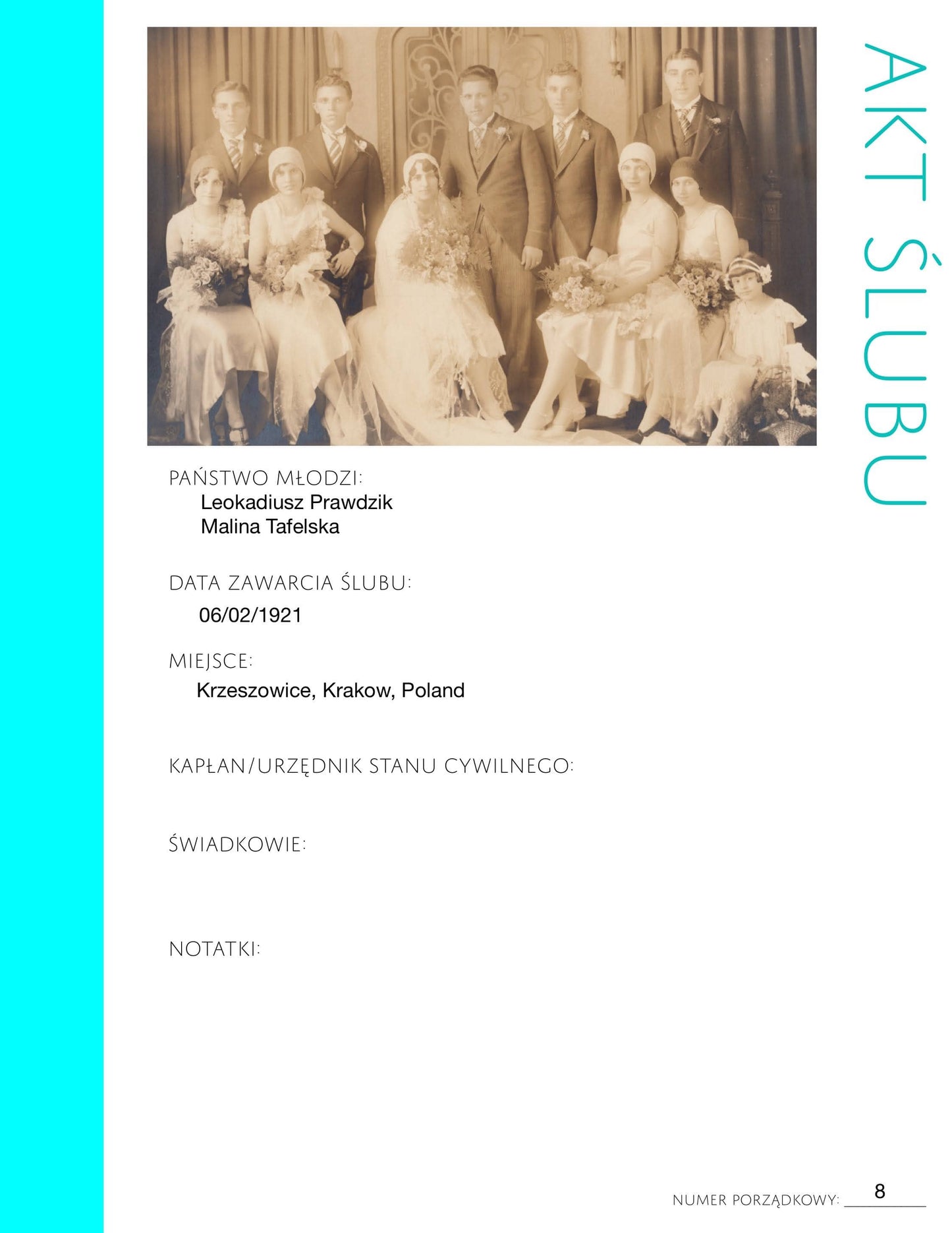 Deluxe Genealogy Pages in Polish /// 200-Page Family History Bundle - Aqua (Digital Download)