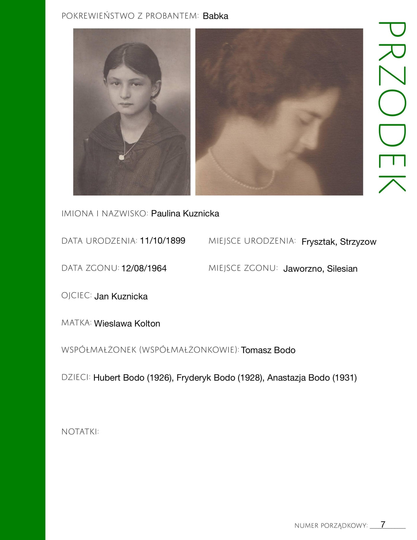 Deluxe Genealogy Pages in Polish /// 200-Page Family History Bundle - Green (Digital Download)
