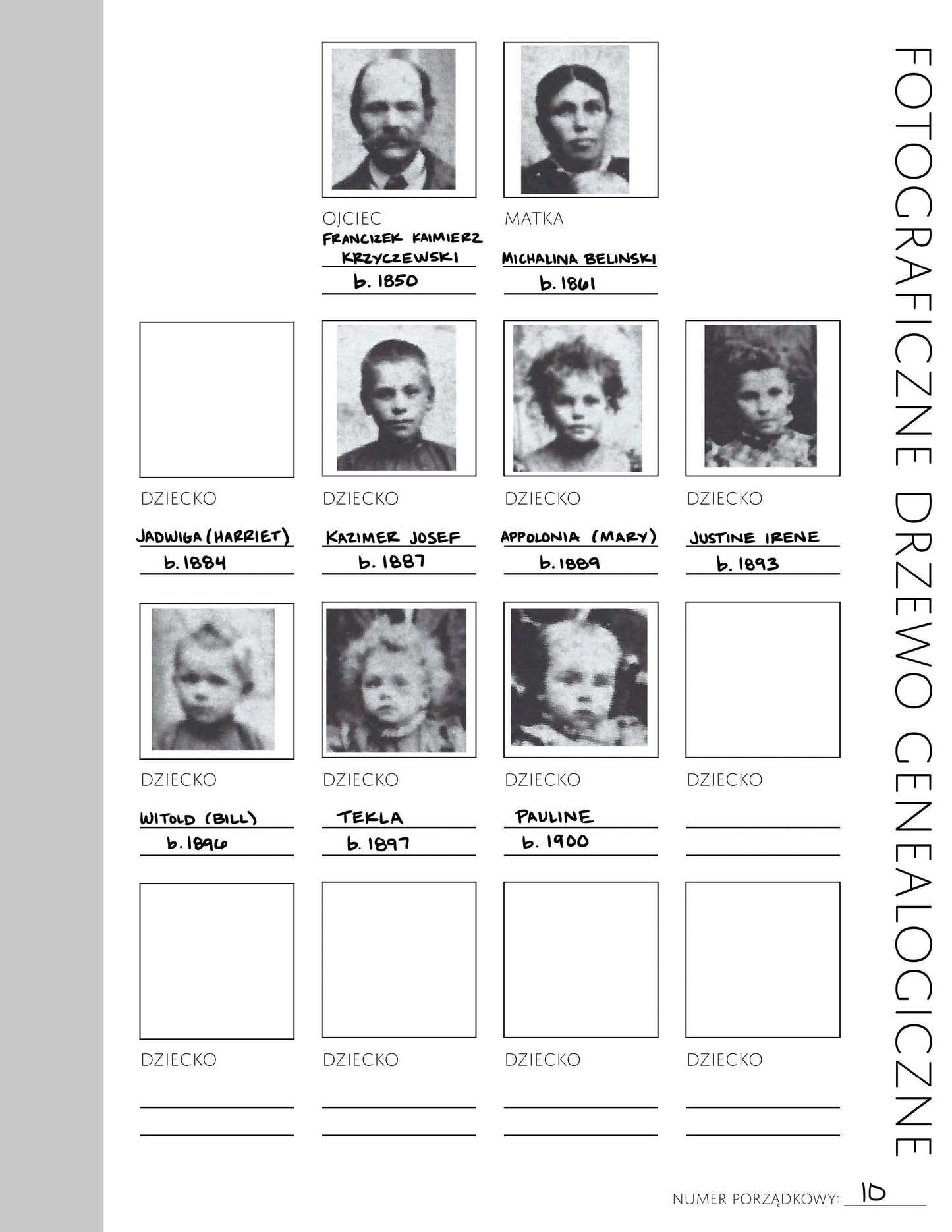 Deluxe Genealogy Pages in Polish /// 200-Page Family History Bundle - Original Grey (Digital Download)