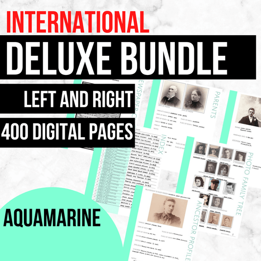 International Deluxe Family History Bundle - Aquamarine (Digital Download)