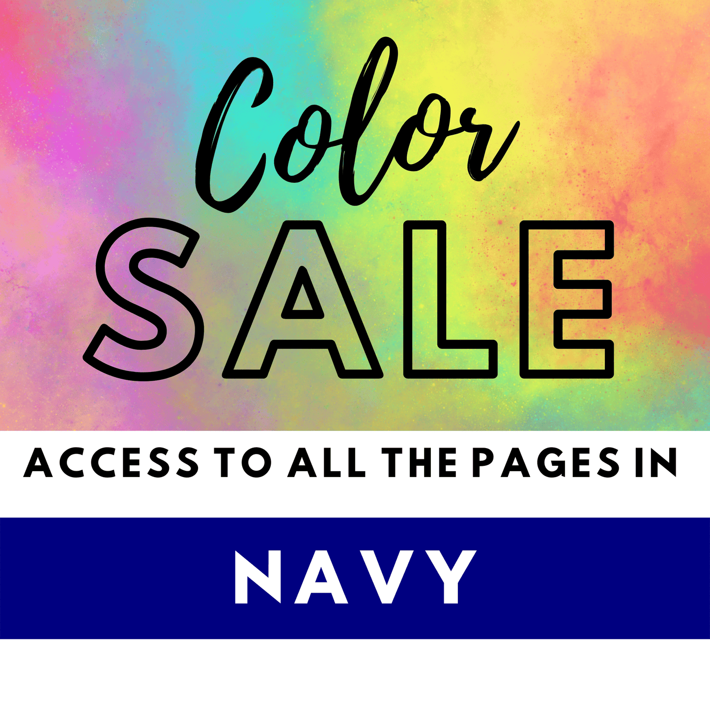 Color Sale: All the Navy Pages