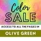 Color Sale: All the Olive Green Pages