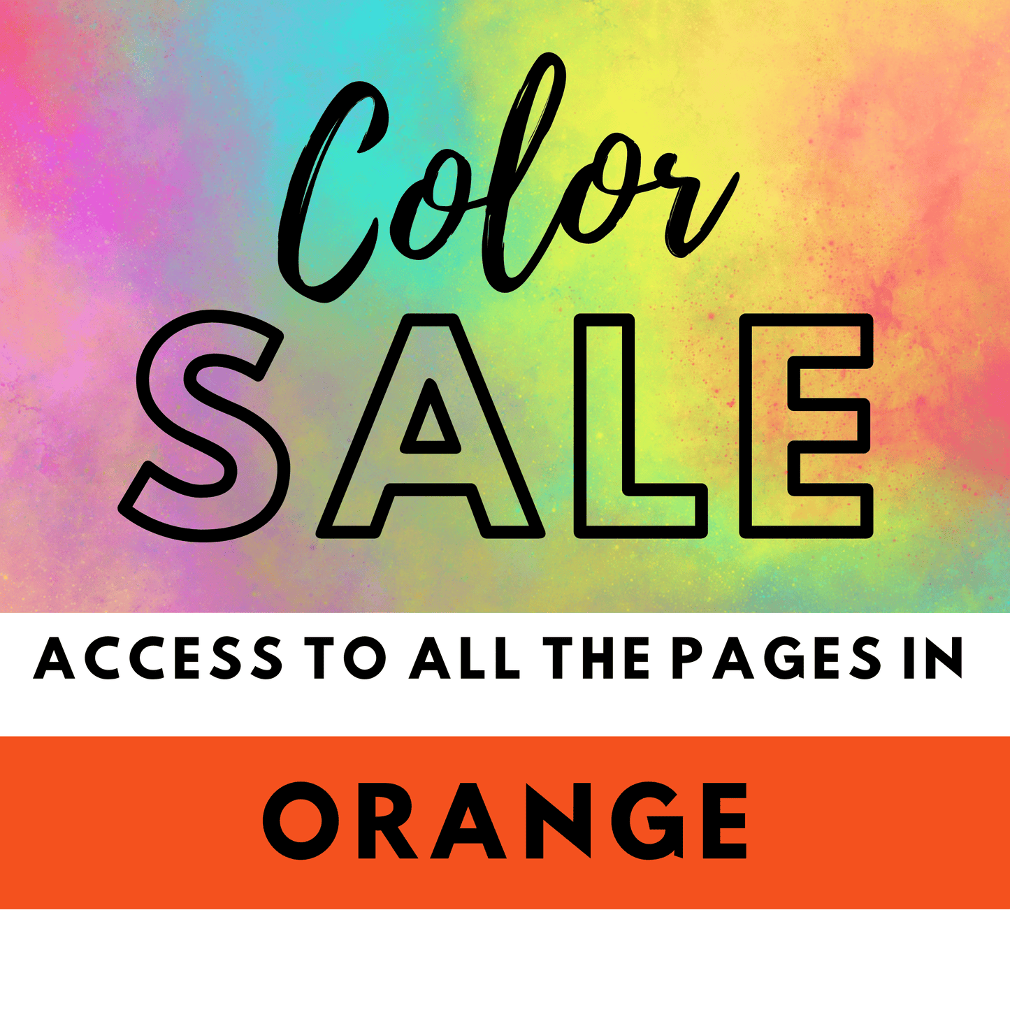 Color Sale: All the Orange Pages