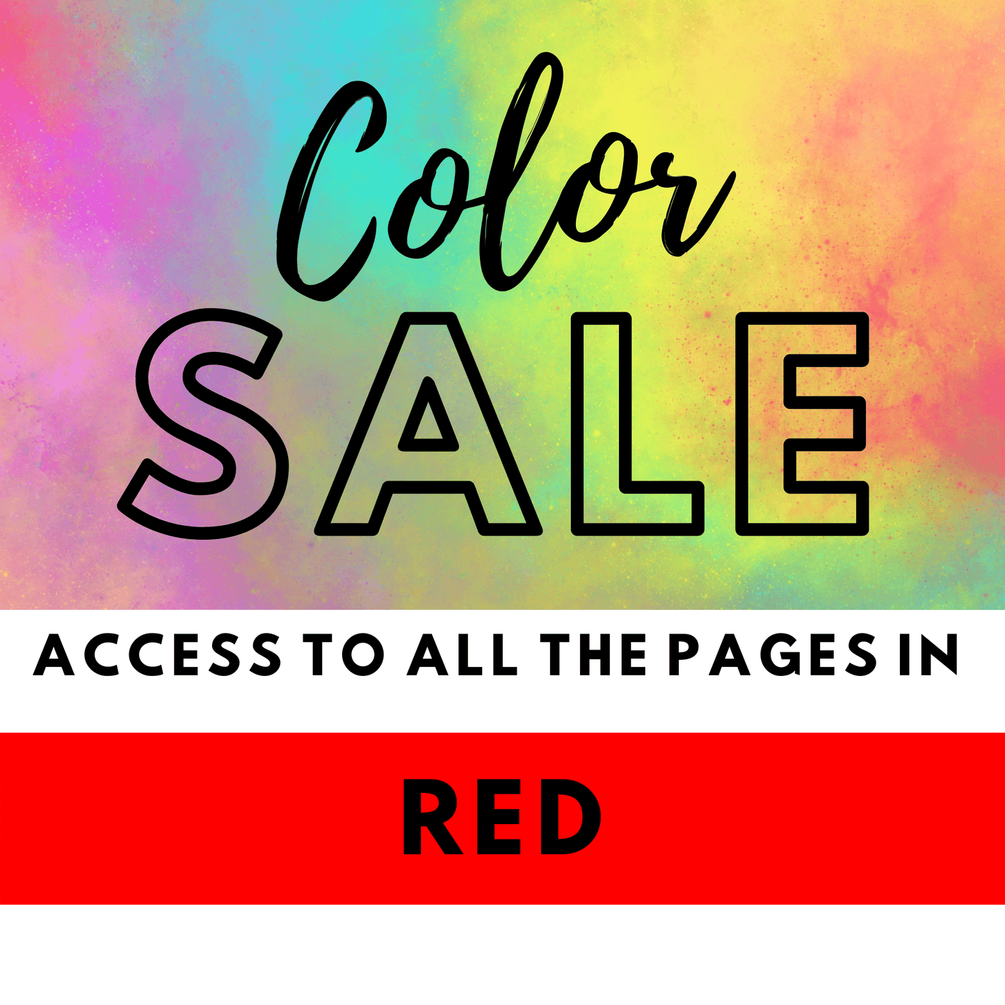 Color Sale: All the Red Pages