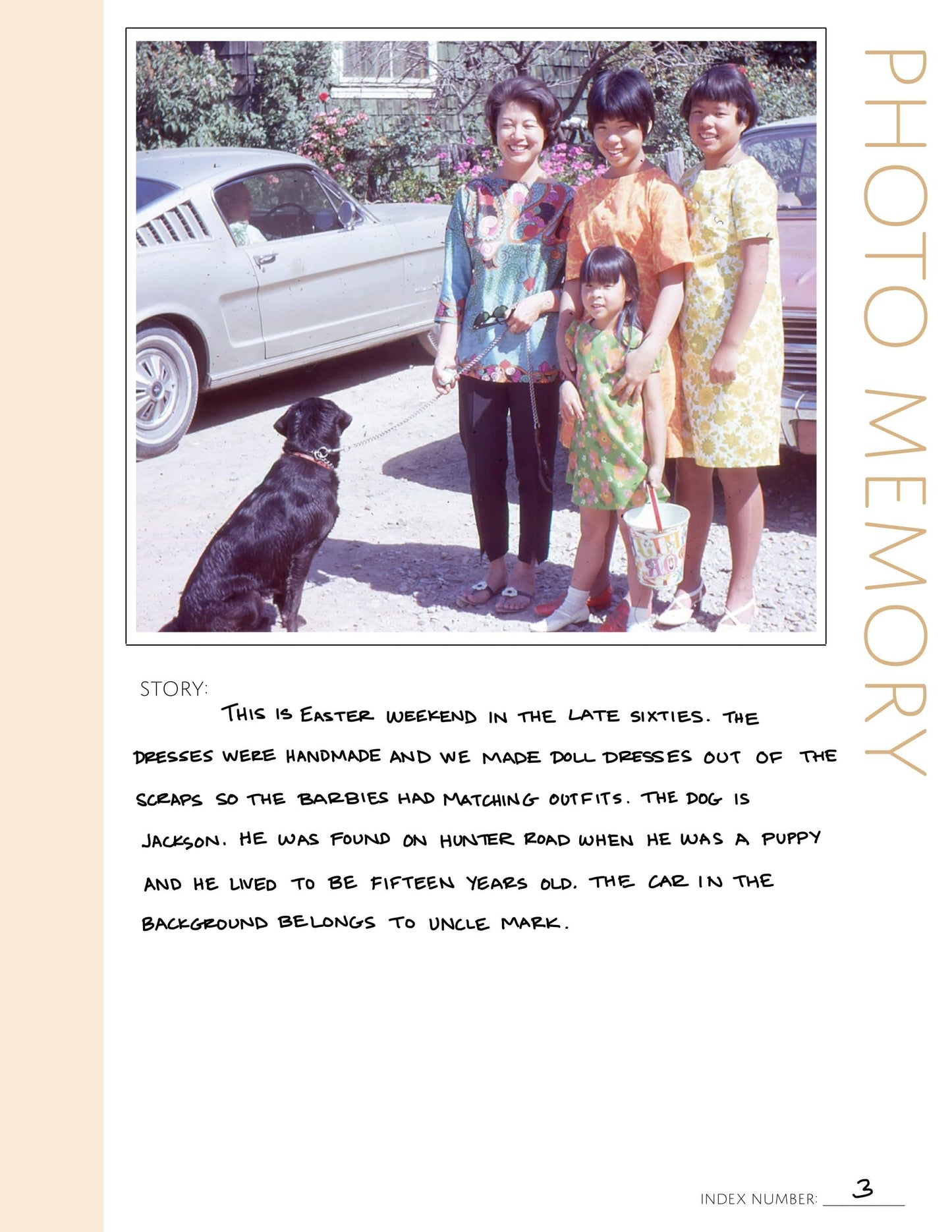 Photo Memory Pages: Printable Genealogy Form (Digital Download)