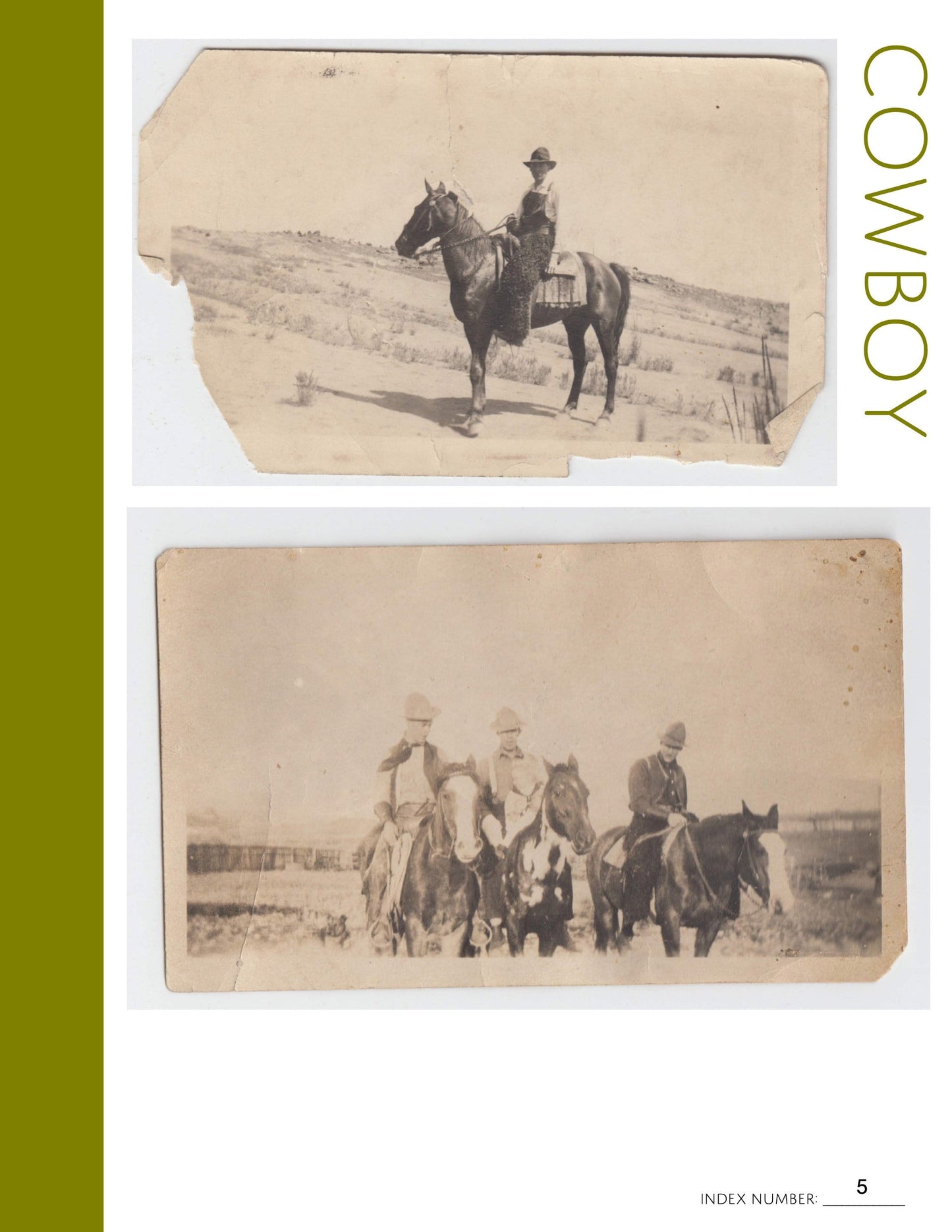 Cowboy: Printable Genealogy Form (Digital Download)