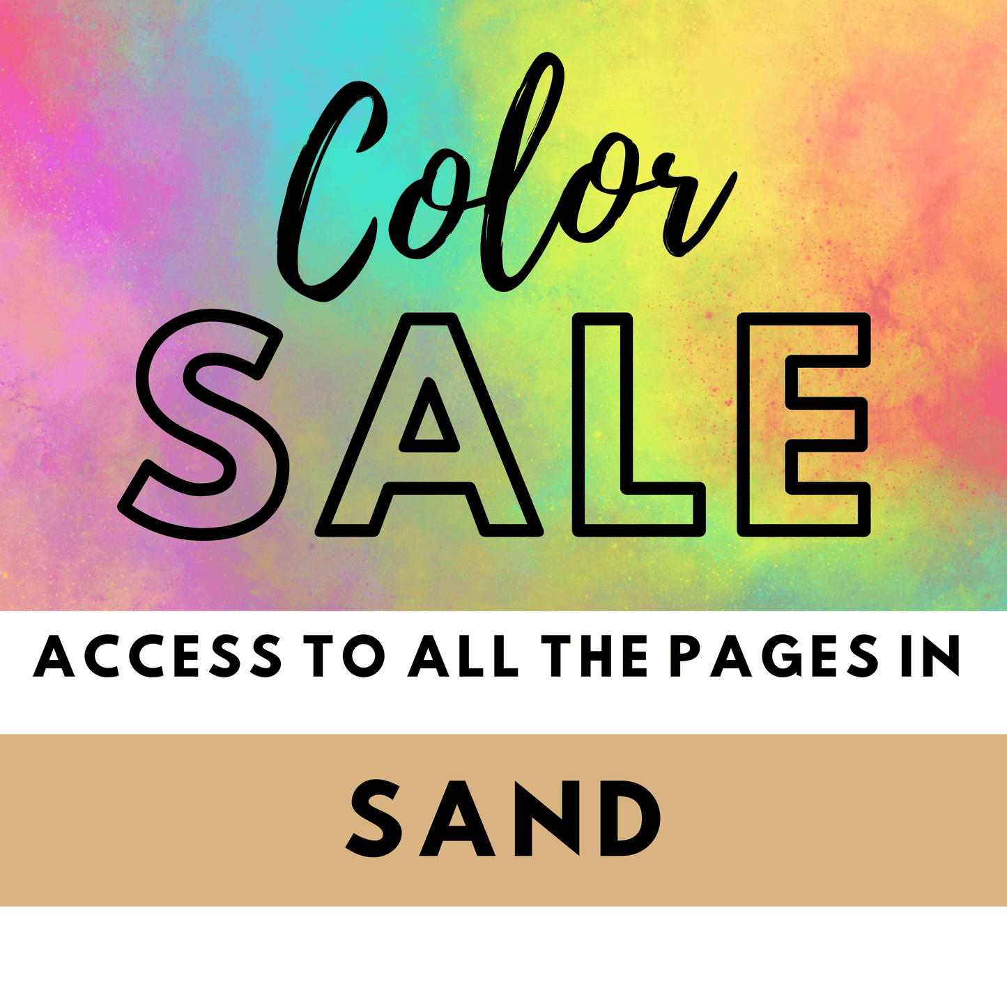 Color Sale: All the Sand Pages