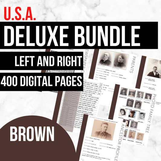 USA Deluxe Family History Bundle - Brown (Digital Download)