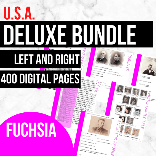 USA Deluxe Family History Bundle - Fuchsia (Digital Download)