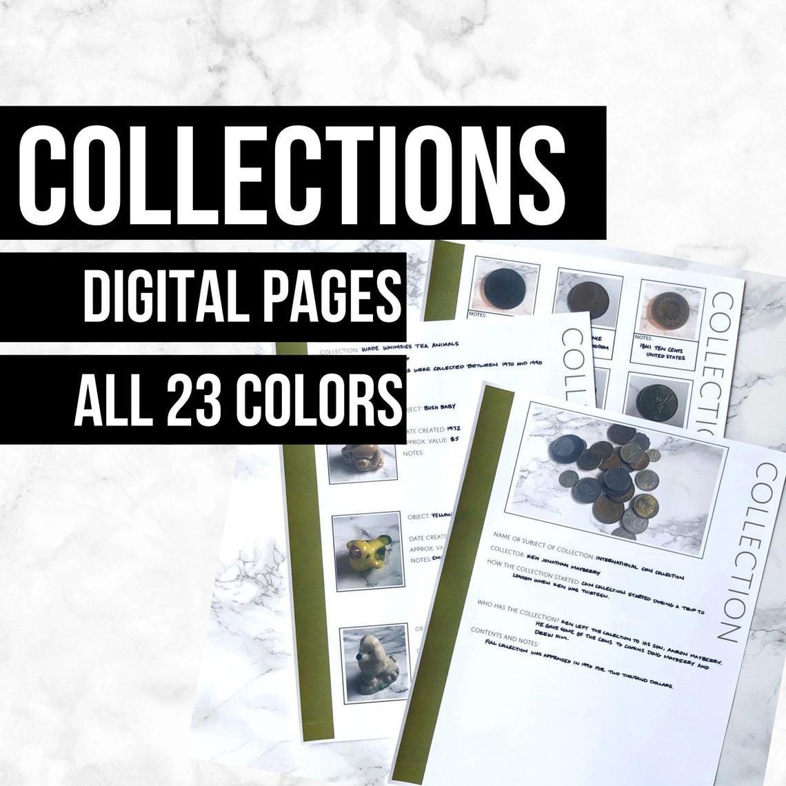 Collections Bundle: Printable Genealogy Forms for Family History (Digital Download)